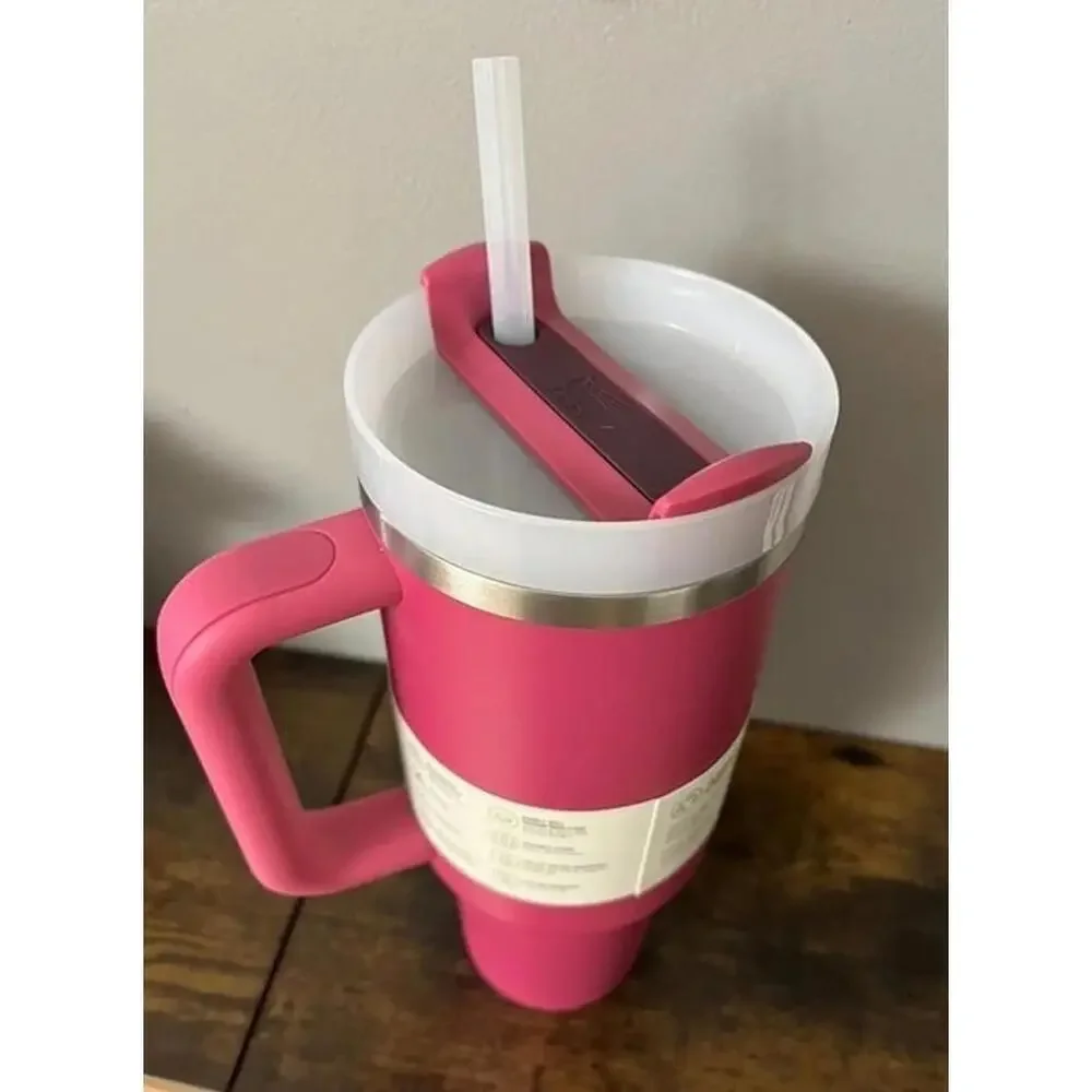 Stanley Quencher H2.0 FlowState 40oz Tumbler Fuchsia Pink NWT - Picture 4 of 8